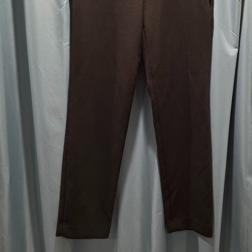 New York & Company Petite 8P Black Dress Pants Pockets Low Rise Straight Leg